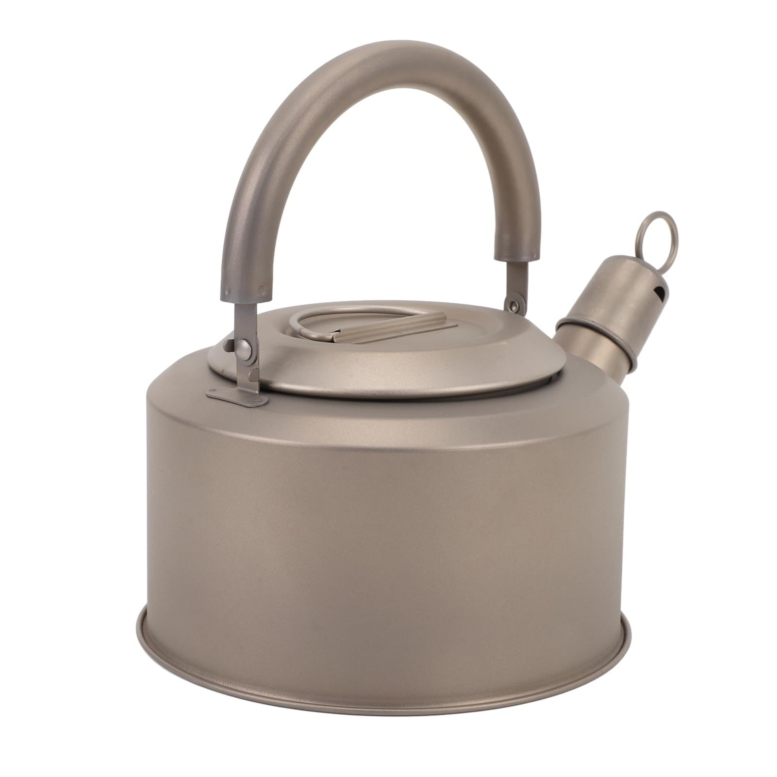 Tetera de té para Estufa, Tetera de Titanio Portátil Ligera para Acampar, Senderismo Al Aire Libre, 1200ml