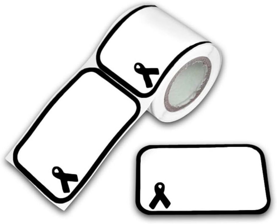 Amazon.com: Black Ribbon Stickers - Name Badge (1 roll) : Office Products