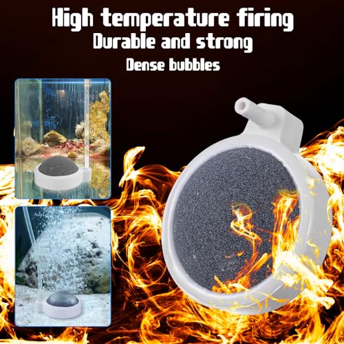 Image of SynHHergyx Fish Tank Bubbler 2 Inch Aquarium Air Stone Fish Tank Nano Air Bubble Stone High Dissolved Oxygen Diffuser (No Air-Pumps and Air-Tube)