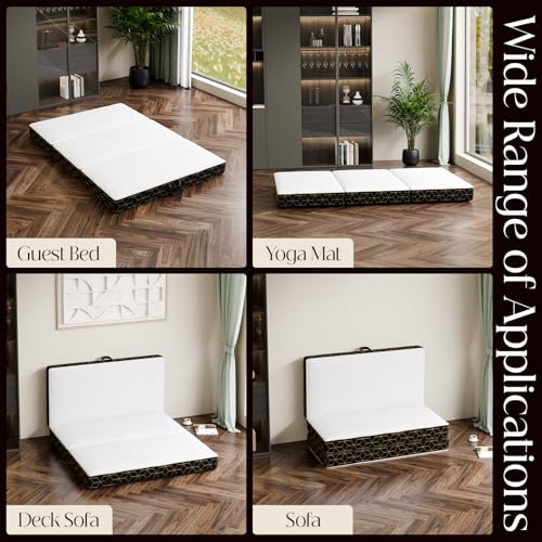 Image of GEMBED Tri Folding Mattress Single Size - 4Inch Foldable Floor Sofa Bed