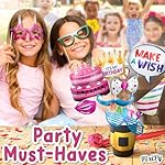 Premium Birthday Photo Booth Props Kit - 22 pc, Multicolored - Happy Birthday Party Fun Photobooth Selfie Accessories - for Adults & Kids - Funny Photoshoot w/Friends - by PixiPy - Image 3