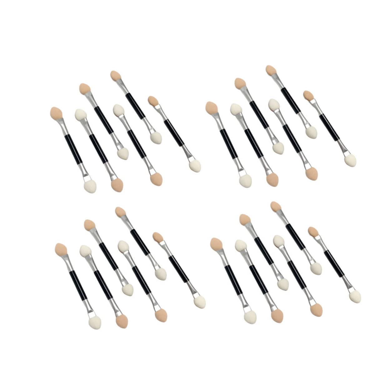 DOITOOL 30-piece Double-ended Eye Shadow Brush Set Makeup Eyeshadow Applicators for Women Portable Lightweight Smooth Surface for Travel Parties Daily Use