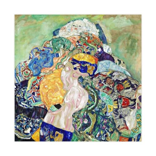 Gustav Klimt Toile Berceau de Bébé 50x50 cm décoration murale sans cadre