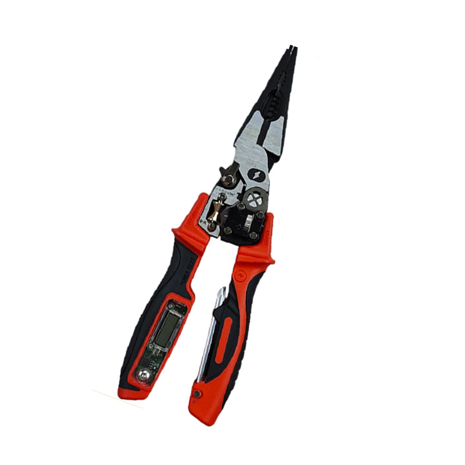 Industrial Multifunction Wire Stripping Tool Integrated Voltage Detector Ergonomic Nonslip Grip for Electricians Wire Stripper