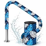 Pool Handrail Cover, Tropical Leaf Palm Print Pool Railing Covers Slip Resistant Hand Rail Cover Safety Anti-Scald Rail Grip Handles Sleeve for Inground Swimming Pool Ladder Handles (Colorful, 6 Feet)