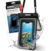 NANUK Waterproof Phone Pouch IP68 Floating Underwater Dry Bag for Snorkeling & Beach Touchscreen Case with Adjustable Crossbody Strap, Dual Pockets Fits All Smartphones 9.45" x 5.43" Black