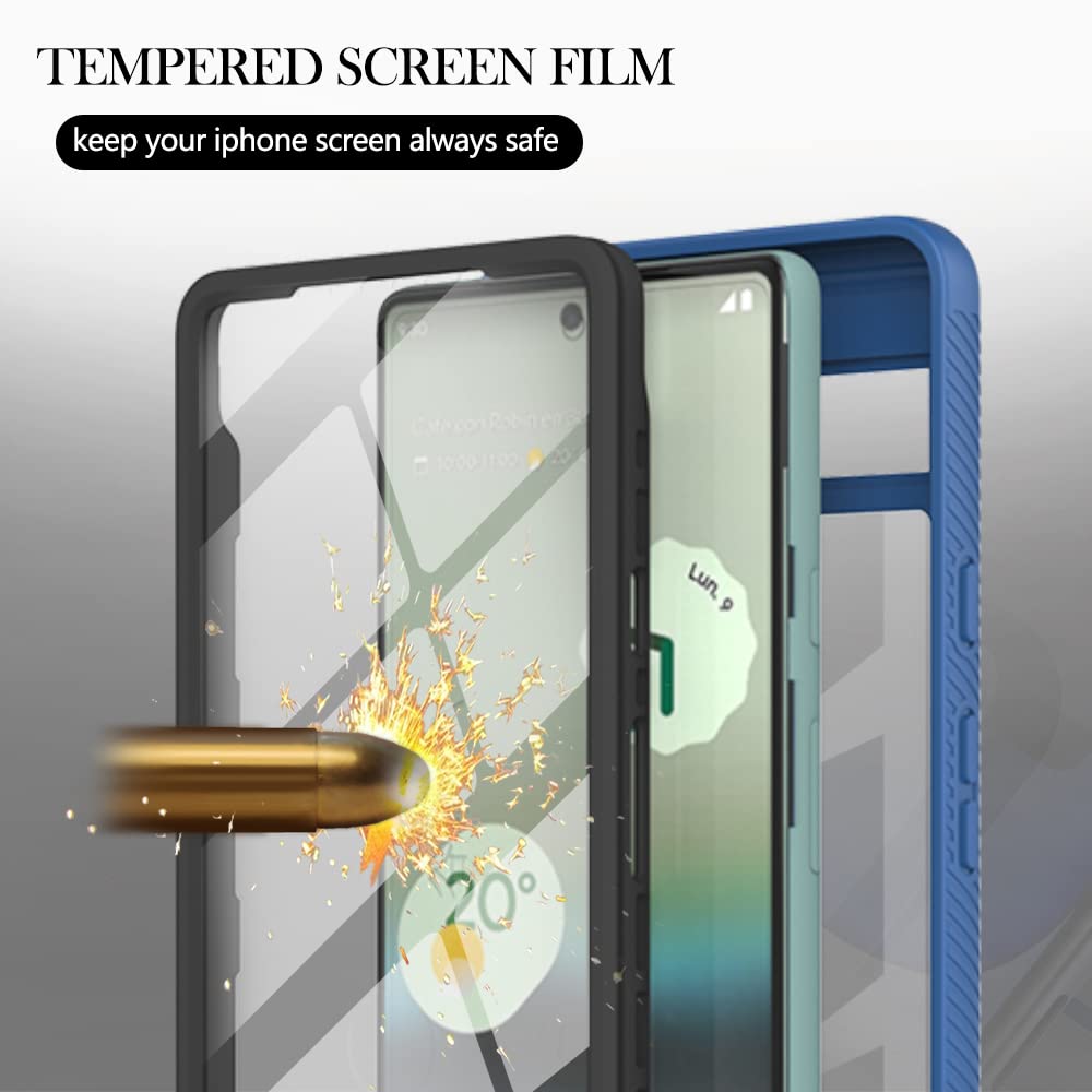 Sawiqpd for Google Pixel 8A 5G Case with Built-in Screen Protector - Image 2