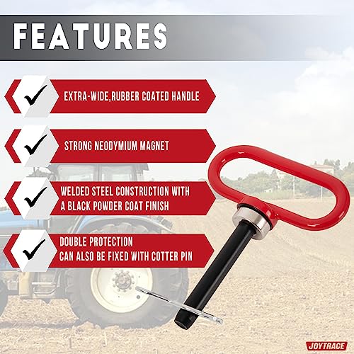 image for joytrace Magnetic Hitch Pin - Heavy Duty Ultra Strong Neodymium Magnet