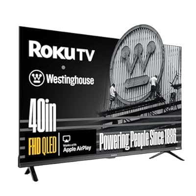 Westinghouse Roku TV - 40 Inch Smart TV, FHD QLED Television w/Dolby Digital+, Wi-Fi & Mobile App Connectivity, Flat Screen, Bluetooth, Compatible w/Apple AirPlay, Alexa, & Google Assistant