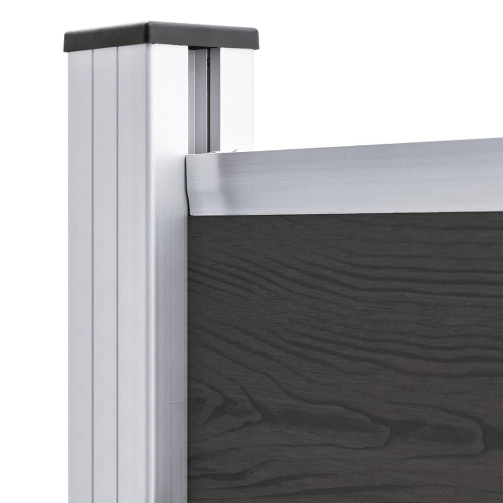 Haus & Garten Zaunpaneel WPC 95x186 cm schwarz Möbel Wahl