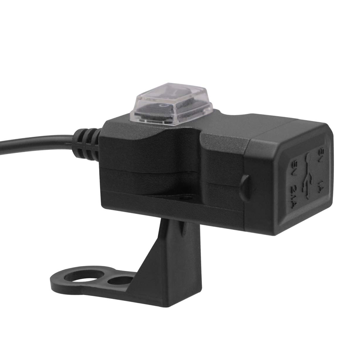 COSMEVIVI Switch USB Charger for Motorcycle 3.1a Waterproof Handlebar Adapter for ATV Scooter