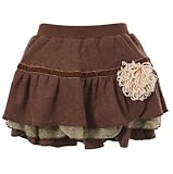 Richie House Girl's Fashion Skirt with Flower and Velvet Tape RH1259-1/2