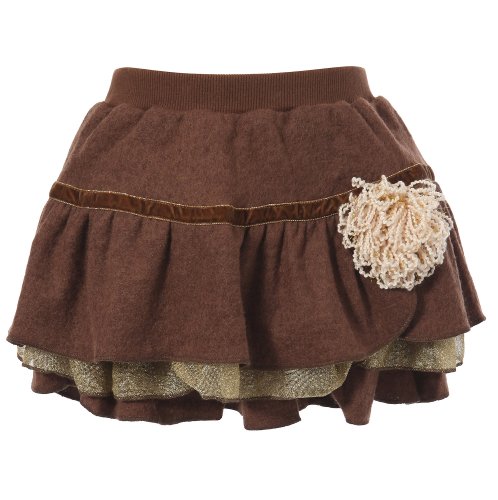 Richie House Girl's Fashion Skirt with Flower and Velvet Tape RH1259-1/2