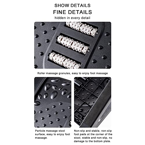 Apvti Rest For Under Desk At Work, Upgrade Widened Panel Office Footrest, Ergonomic Tilted Foot Stool, 6 Height Adjustable With Massage Surface And Roller For Home Office, All Ages #TOP1