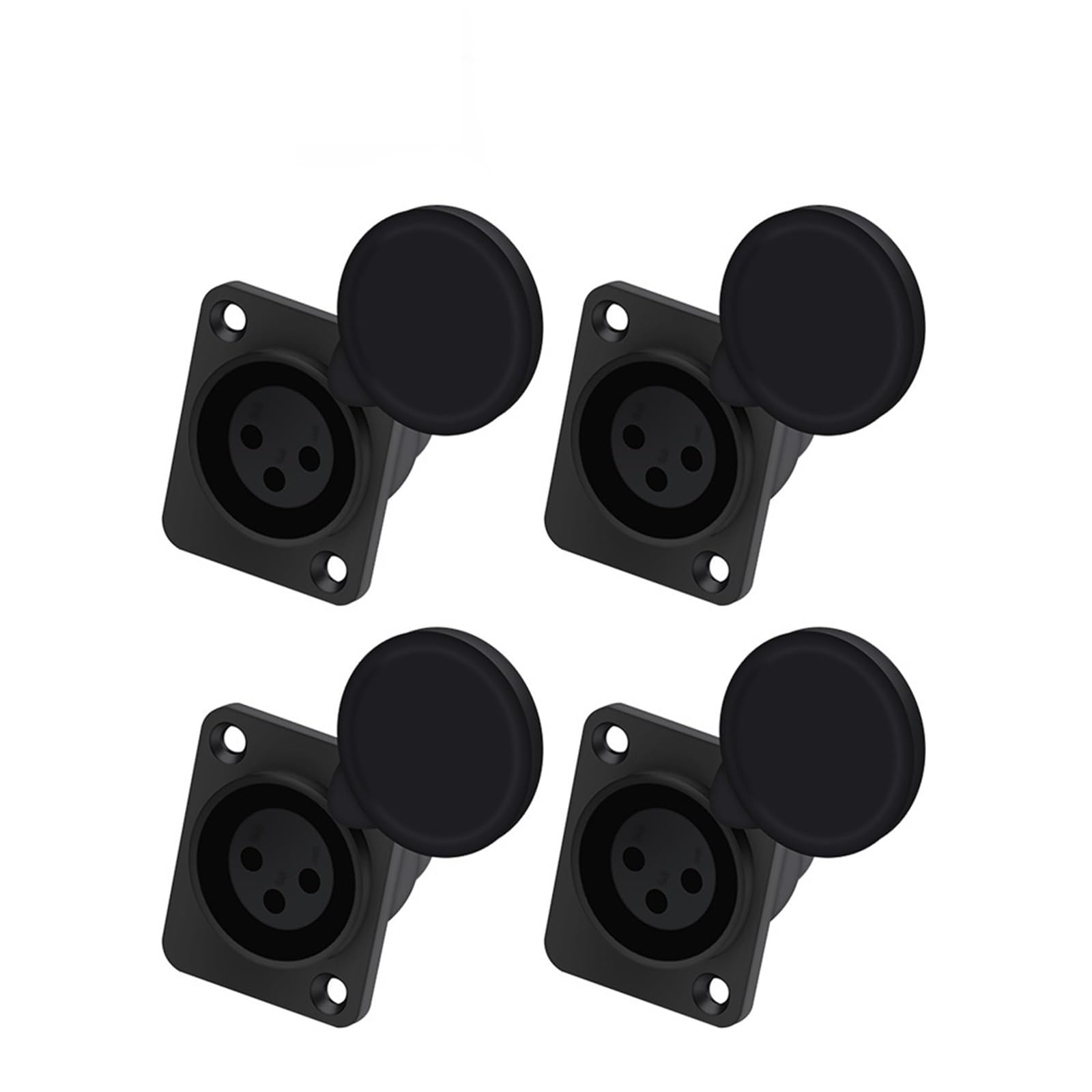 Conector XLR hembra para chasis de estudio musical y paneles de soldadura en rack de audio