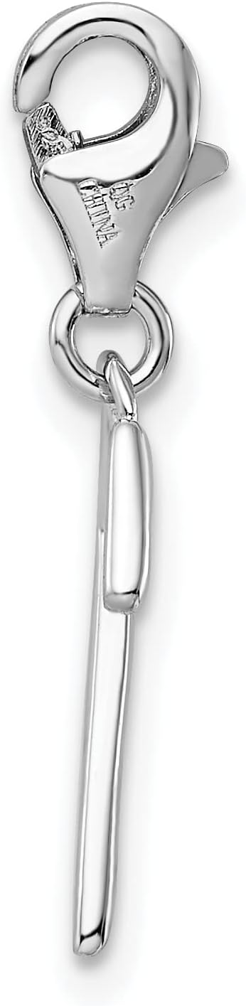 Sterling Silver Number 7 with Lobster Clasp Charm