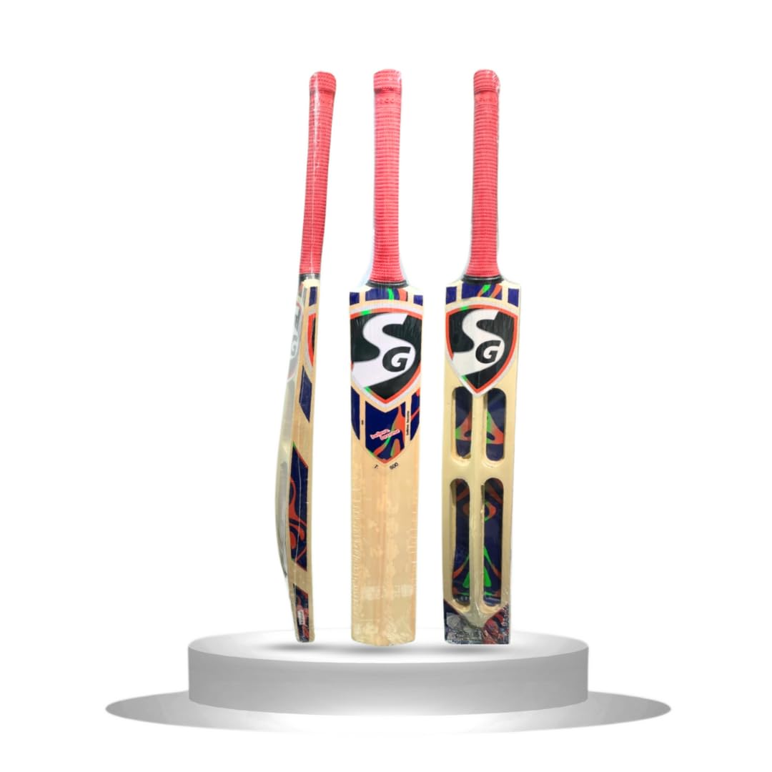 SG Scoop Bat - T-800 | Tennis Ball Cricket Bat with Scoop Design | Full Cane Handle | Size SH | with Bat Cover-image-13