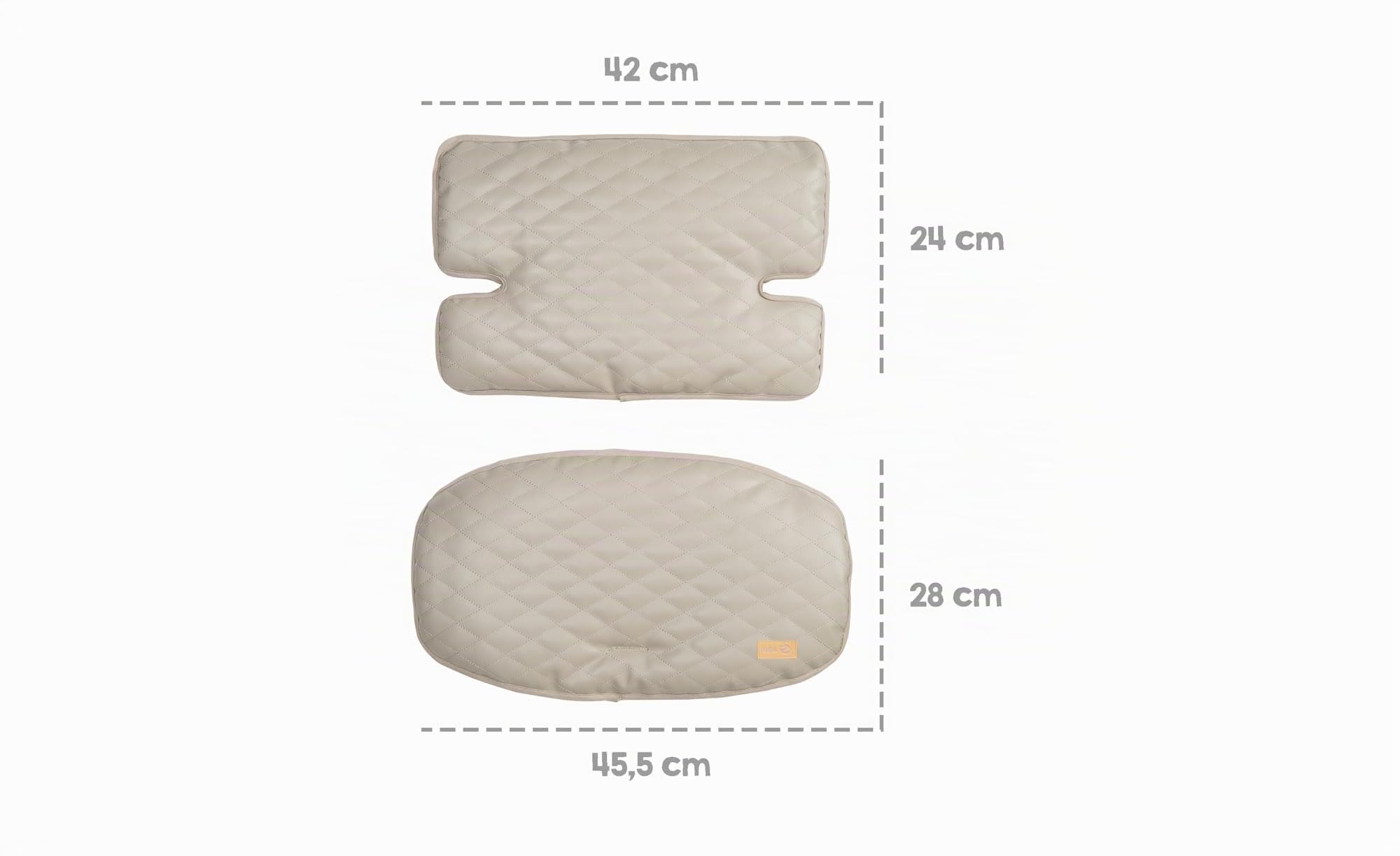 roba Coussin Chaise Haute Sit Up Luxe - Coussin d'Assise et de Dossier en 2 Parties pour Chaises Hautes de la Série Sit Up Flex - Réducteur de Siège Imperméable - Design Greyish matelassé