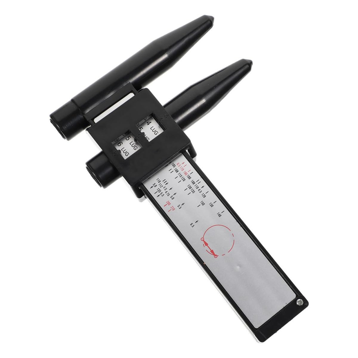 PartyKindom Car Wheel Rim Gauge Ruler Measuring Tool Lug Bolt Patterns Lightweight Construction for Accurate Hub Distance Measurement Easy to Use and Carry-image-46