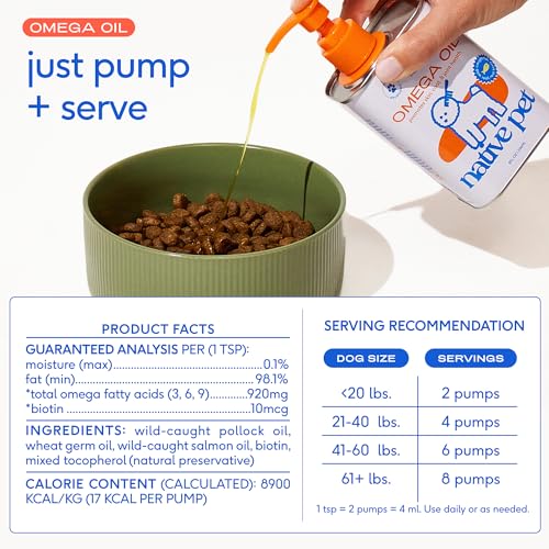 Image of Native Pet Omega 3 Fish Oil for Dogs 16Oz & Advanced Care Hip & Joint Supplement for Dogs 12.7Oz Powder for Mobility & Movement - Supports Healthy Skin, Coat, Joints, Cartilage & Muscle