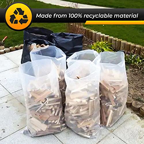 Venuscello® Rubble Sacks Heavy Duty | Clear Refuse Builders Bags 36 in x 48 in 250 Gauge Strong and Tear-Resistant - Ideal for Builders, Contractors, Renovation and Garden Waste (10 PC) 3 Venuscello® Rubble Sacks Heavy Duty | Clear Refuse Builders Bags 36 in x 48 in 250 Gauge Strong and Tear-Resistant - Ideal for Builders, Contractors, Renovation and Garden Waste (10 PC) - Image 3