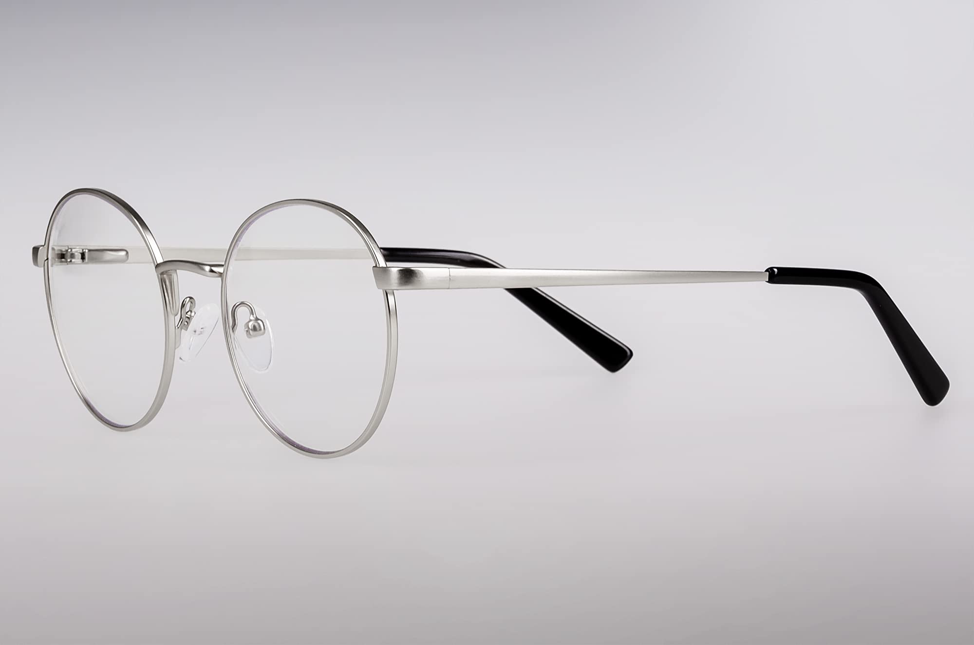 Edison & King Delight - thin-rimmed round reading glasses - with premium lenses (Silver, +2,50 dpt), Silver-antique - Image 4