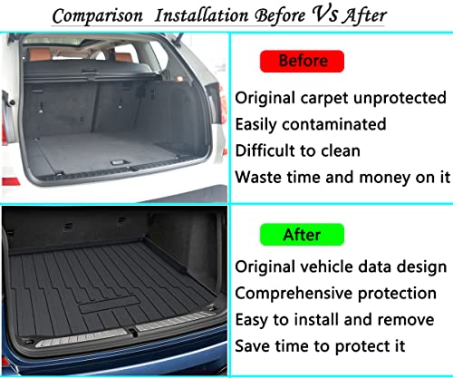 X3 Cargo Mat Compatible With 2018 2019 2020 2021 2022 2023 Bmw X3 G01， All Weather Rear Cargo Liners Trunk Tray Floor Mats Protector Custom Fit, 3D Waterproof Tpo Accessories，Not Fit X3 Xdrive 30E #TOP1