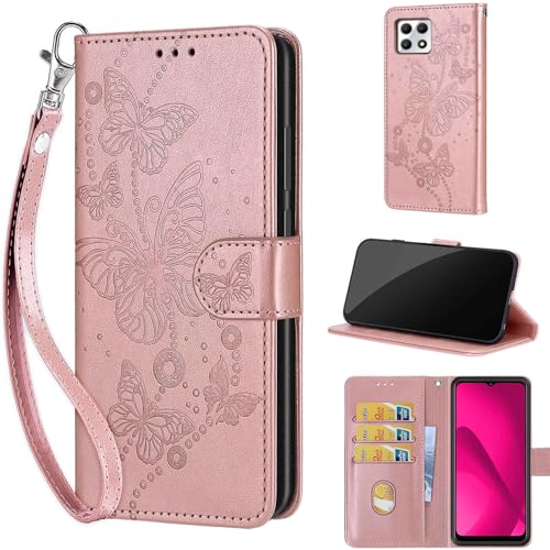 Étui T-Mobile Revvl 7 5G housse portefeuille en cuir avec porte-cartes