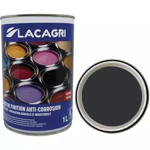 Lacagri Peinture antirouille 3 en 1 Couche de finition et apprêt, SIP gris noir RAL 7021