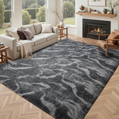 Tapete Decorativo Ultra Suave Gris 5x7 Pies miniatura 1