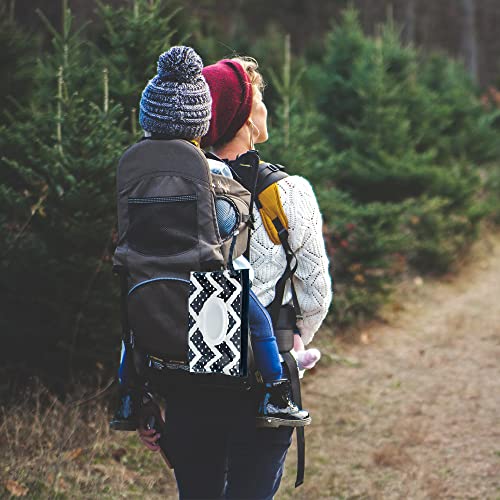 Baby Wipe Dispenser, 4 Pack Portable Refillable Wipe Holder, Reusable Lightweight Wipes Container Case Holder For Travel Wet Wipe Pouch, Geometric #TOP4