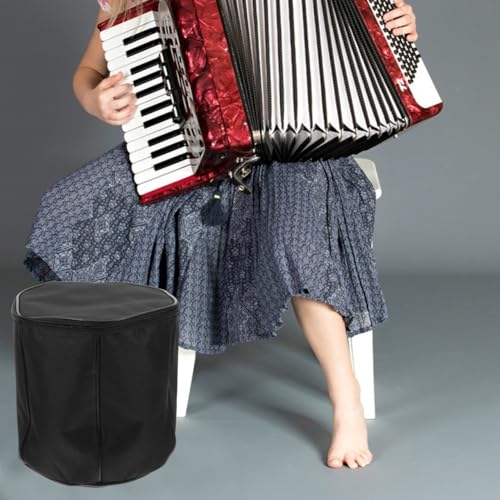 Whamvox 1Pc Concertina Accordion Storage Bag Handheld Organizer Pouch with Zipper Portable Protective Case for Musical Instrument Accessories 8.26X8.26X8.07In - Thumbnail 3