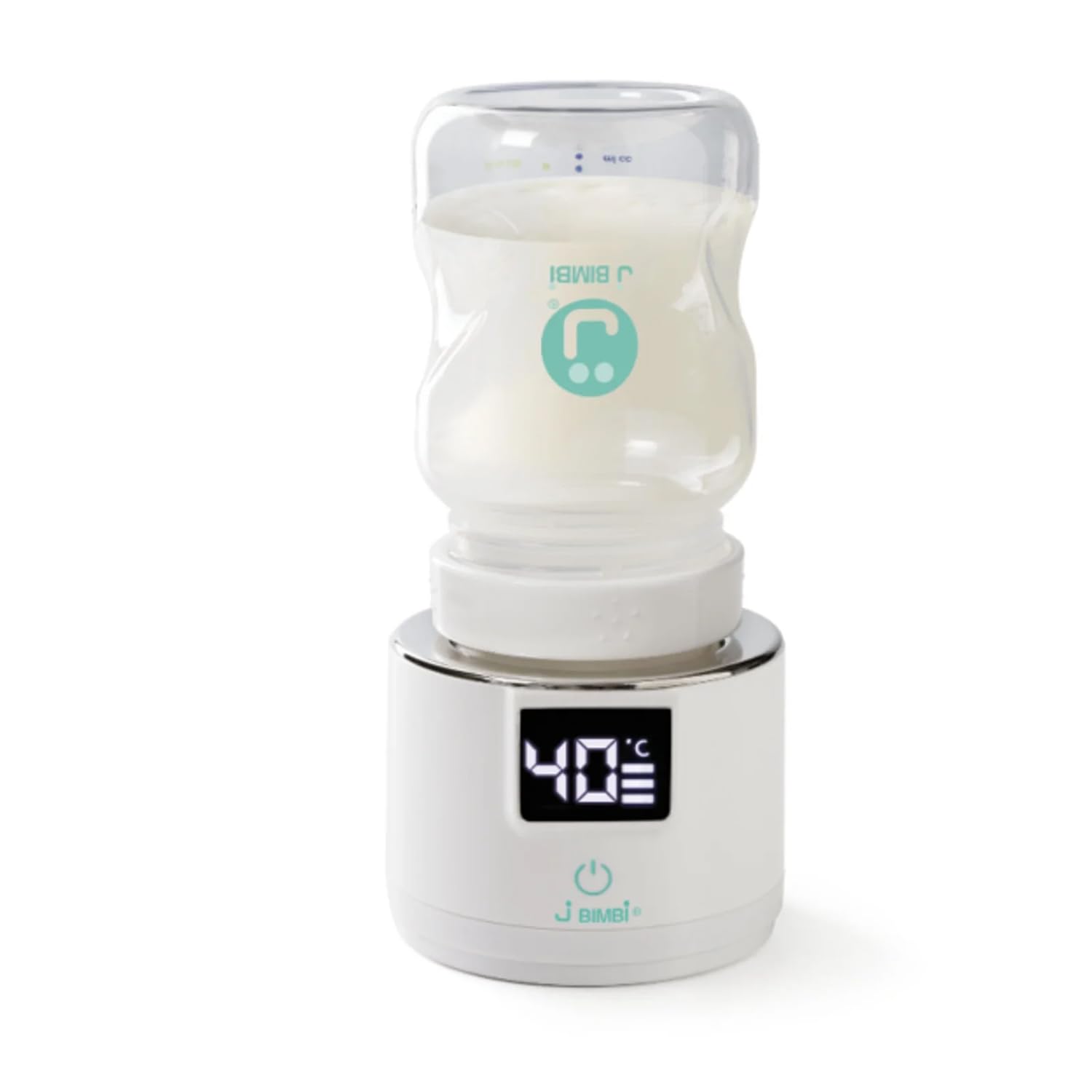 J BIMBI Warm-Up Travel Scaldabiberon Portatile Universale, Riscalda Latte per Neonati con Batteria Ricaricabile, 4 Temperature