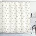 ABAKUHAUS Beige Cortina de Baño, Osos de Peluche Juguetes Estrellas, Material Resistente al Agua Durable Estampa Digital, 175 x 200 cm, Tan cáscara de Huevo