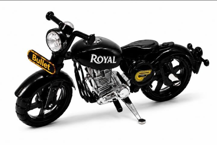 Image of Royal Bullet Die-Cast Toy Motorcycle, Multicolour, Classic Style, for Kids