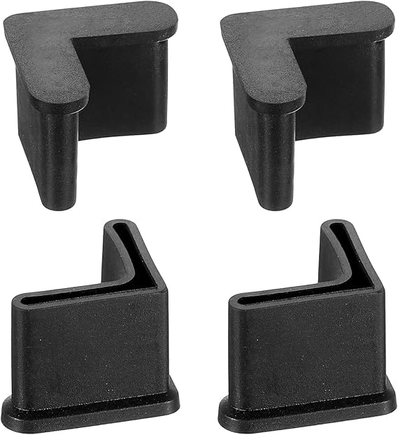 Infinite tech | Furniture Angle Pad/L Shape Angle Rubber (Cap or pad) for Table,Chair,Bed,Stool/Leg Protector/Racks Rubber feet Cover Protector Size 1" inch (25X25) MM (Pack of 4)-image-9
