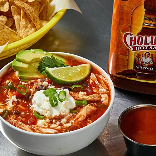 Cholula Chipotle Hot Sauce, 64 Fl Oz - One 64 Fluid Ounce Bulk Container Of Chipotle Pepper Sauce, Made With Chipotle, Arbol And Piquin Peppers, Perfect For Burgers, Wings, Hummus And More #TOP5