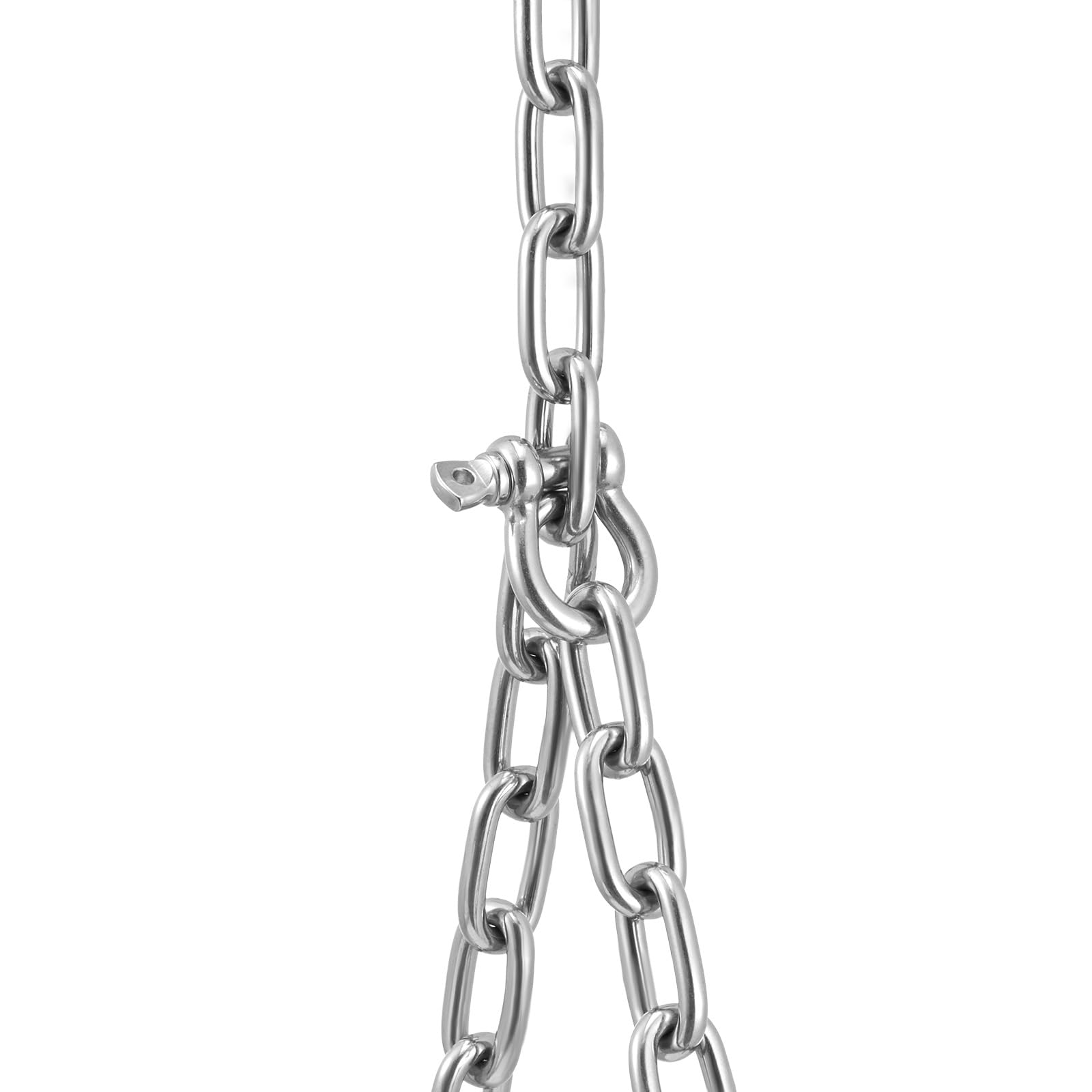VEVOR Catena di Ancoraggio in Acciaio Inossidabile 316 20' x 5/16", Grillo per Catena di Ancoraggio da 3/8", Carico di Rottura della Catena in Piombo di Ancoraggio da 7120 libbre