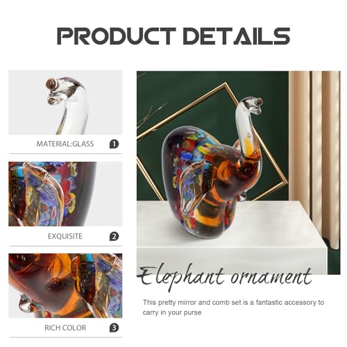 Figurine d'éléphant en verre coloré : l'ornement idéal à offrir