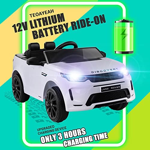 Teoayeah 12V Lithium Battery Powered Licensed Land-Rover Electric Car For Kids, Longer Playtime, Parent Remote Control Ride On Car, Wireless Music, Luxury Ride On Toys #TOP1