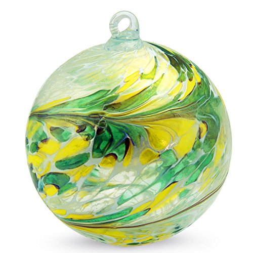 Friendship Ball"Daisy" 4 Inch Kugel Iridized Witch Ball by Iron Art Glass Designs