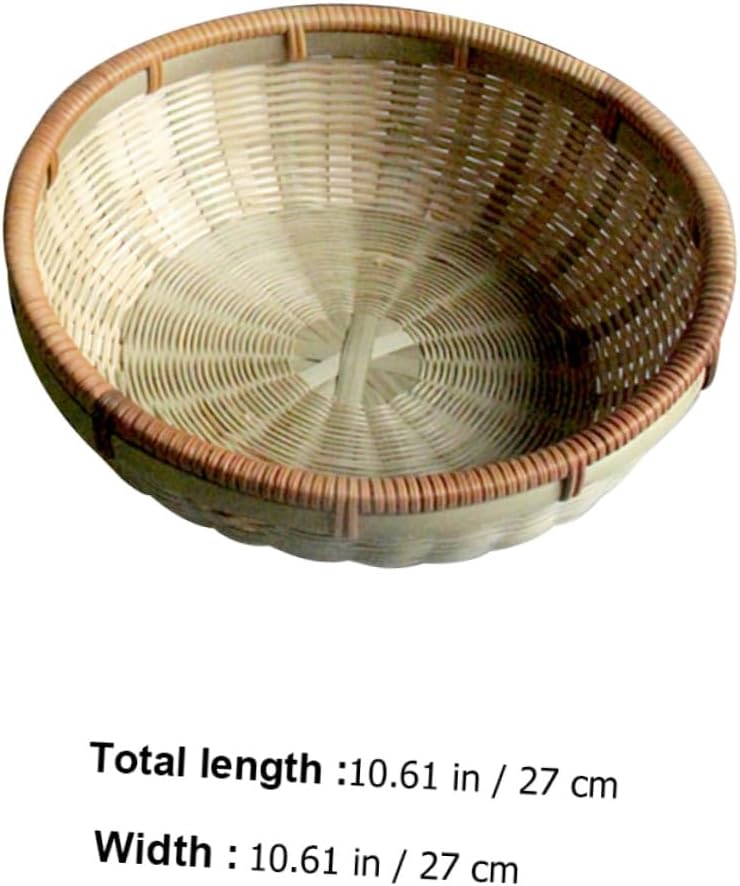 Bread Basket and Kitchen Organizer Set, 3pcs Woven Storage Containers for Fruit, Vegetable, and Bun Drying, Home Use Food Serving and Storage Baskets