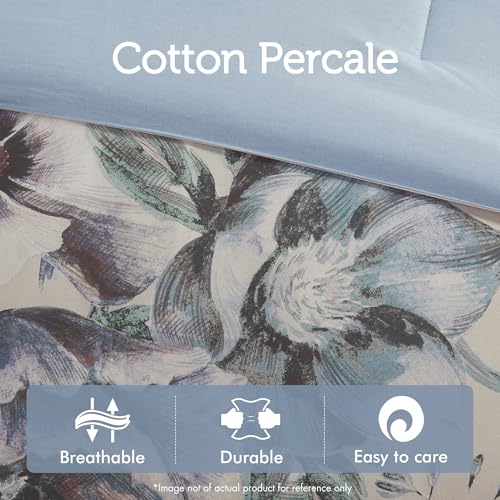 Madison Park Floral Cotton Shabby Chic Comforter Set, 8PC Queen Bedding Set - image 4