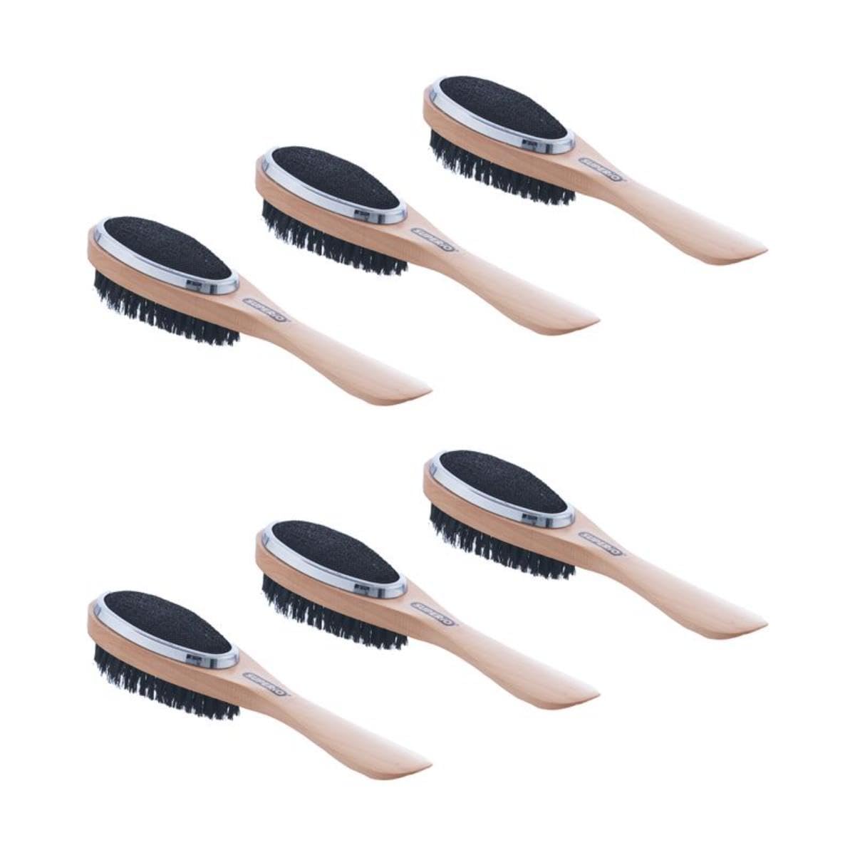 Superio Lint Brush for Clothes,6-Pack,3 in 1 Garment Brush - Double Sided Wood Handle,Clothes Brush,Lint Brush for Suit,Wool Coat,Removes Pet Lint and Dust and Shoe Horn