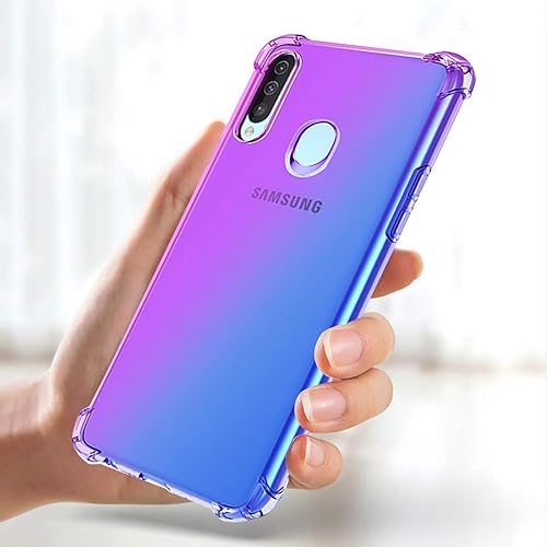 Miniatura 5 de Funda para Samsung Galaxy A20S, Gradient Slim Anti Scratch Soft TPU Funda Protectora a Prueba de Golpes para Samsung Galaxy A20S (PúrpuraAzul)