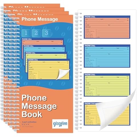 Spiral Bound Phone Message Book Set Cover