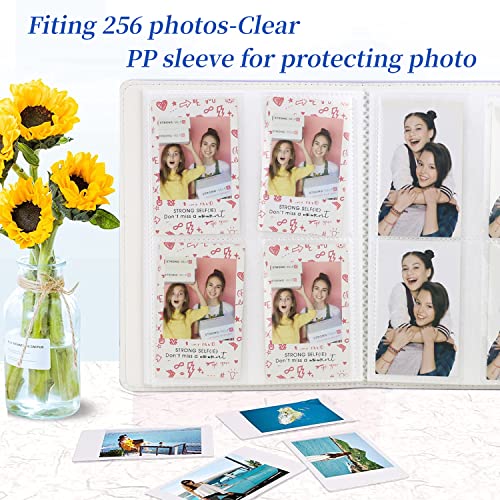 Frankmate 256 Pockets Mini Photo Album for Fujifilm Instax Mini Camera, Leather Photo Album Bookshelf Picture Album Book Simple Design - Image 4