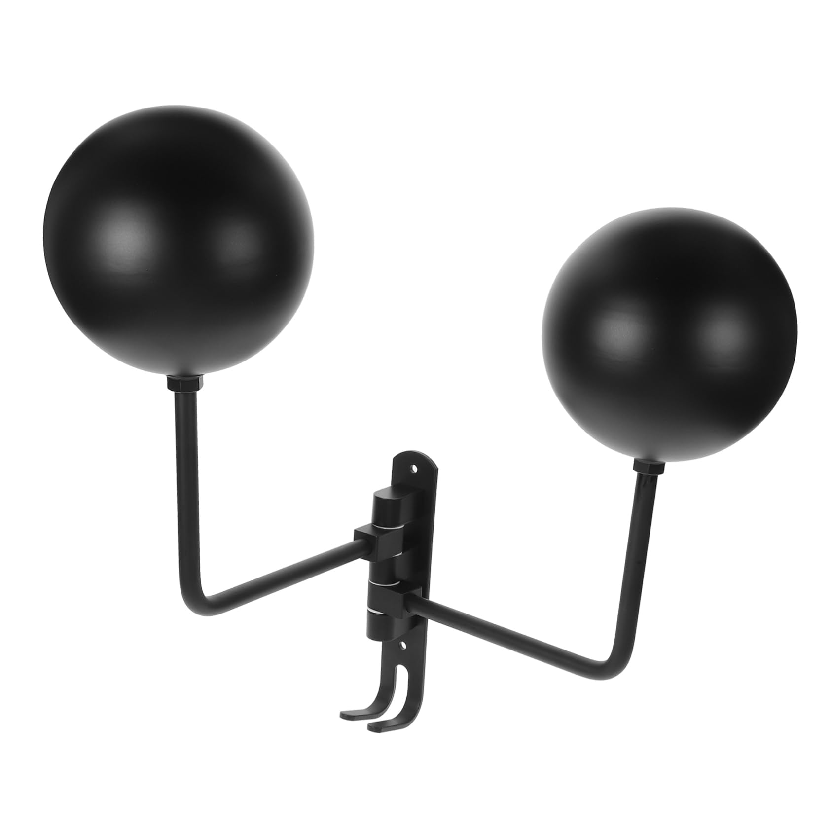 MAGICLULU Soporte de Pared para Colgar Cascos de Acero Inoxidable Negro | 1 Juego, Montaje en Pared, para Garaje de Bici y Espacios de Almacenamiento, Incluye Soporte Doble