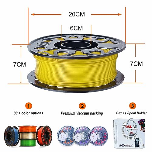 WOL 3D PLA PRO+ Yellow 1kg Filament 1.75mm - Image 4
