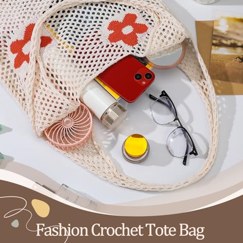 Bolso de Playa Premillow Crochet Tote para Mujer miniatura 7